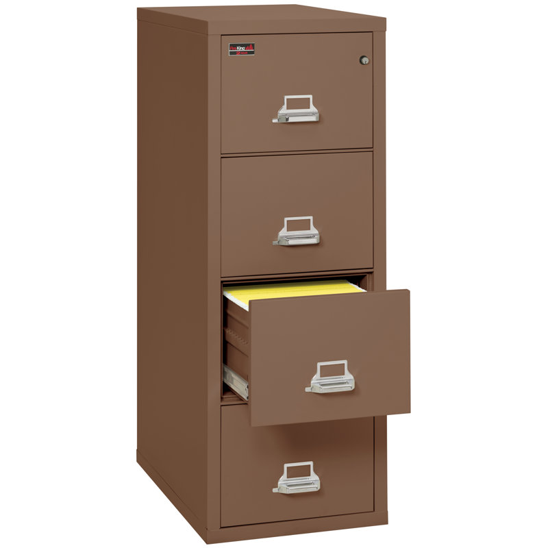 21.3125'' Wide 4 -Drawer Steel File Cabinet, Taupe, Key Lock