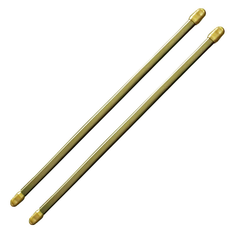 Tringle à rideaux simple réglable à surface plate Café Rod, De 16 po à 24 po, Plaqué or