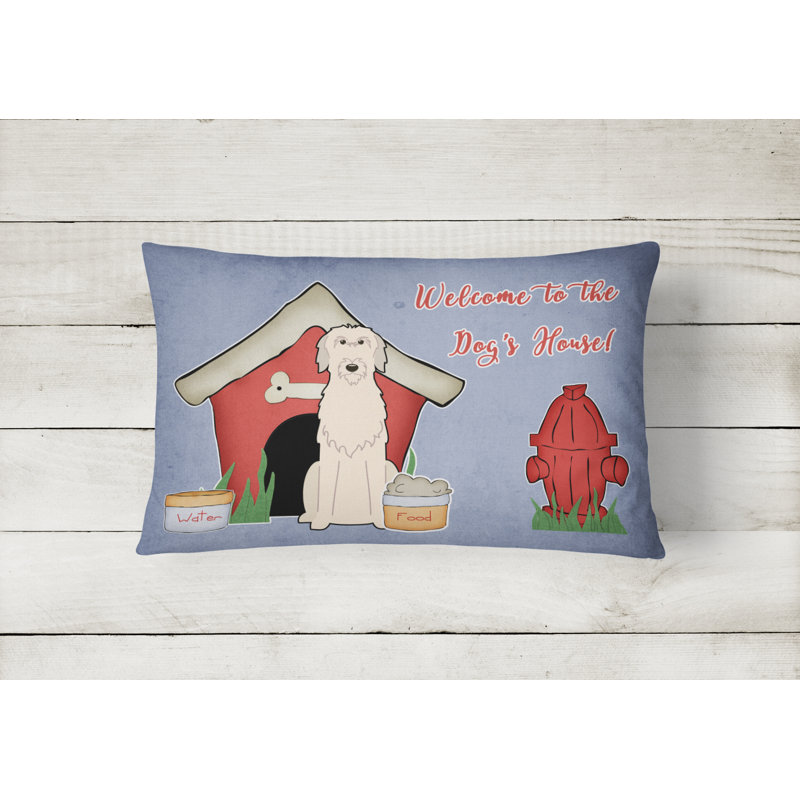 Coussin lombaire bleu intérieur/extérieur dog house
