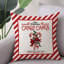  Housse de coussin en lin imprimé