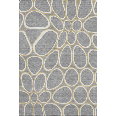 Premium Machine Washable Cossette AMF1041 Circles Rug