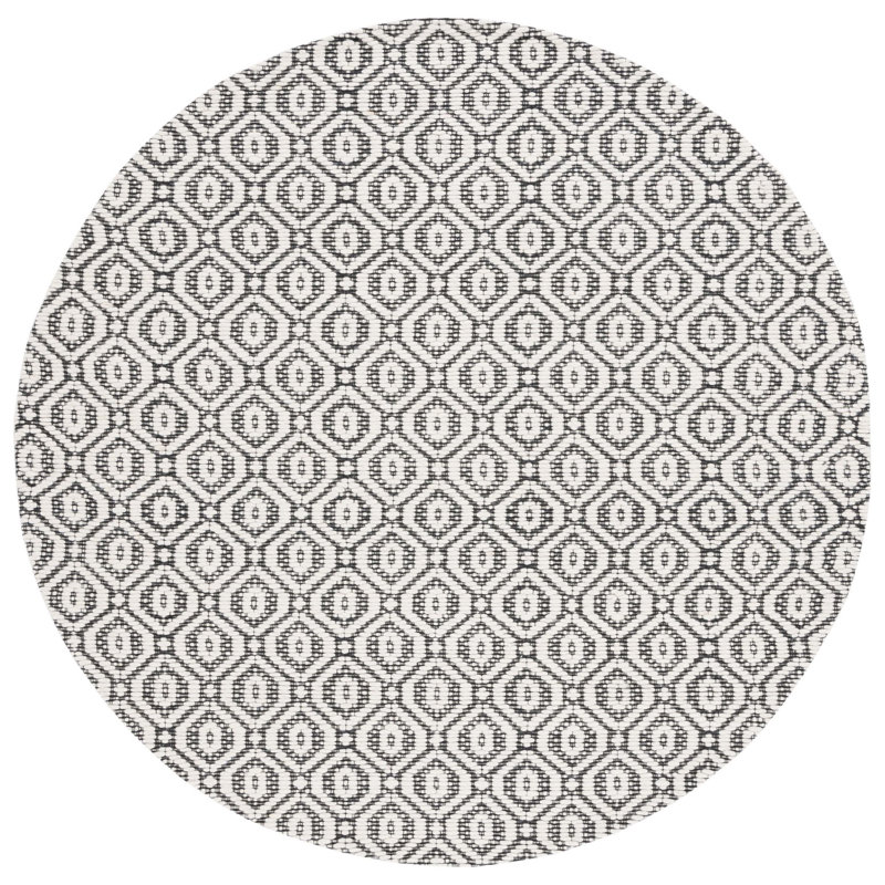Marbella Hand Woven Performance Geometric Rug, Round 6'