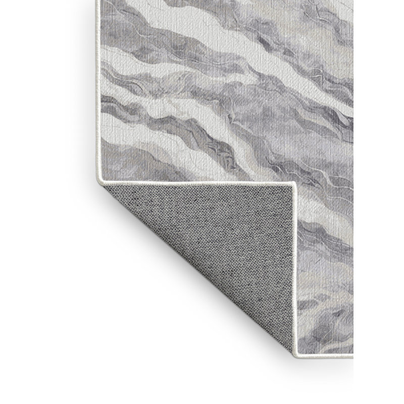 Tapis blanc lavable à la machine, Rectangle 7 pi x 9 pi