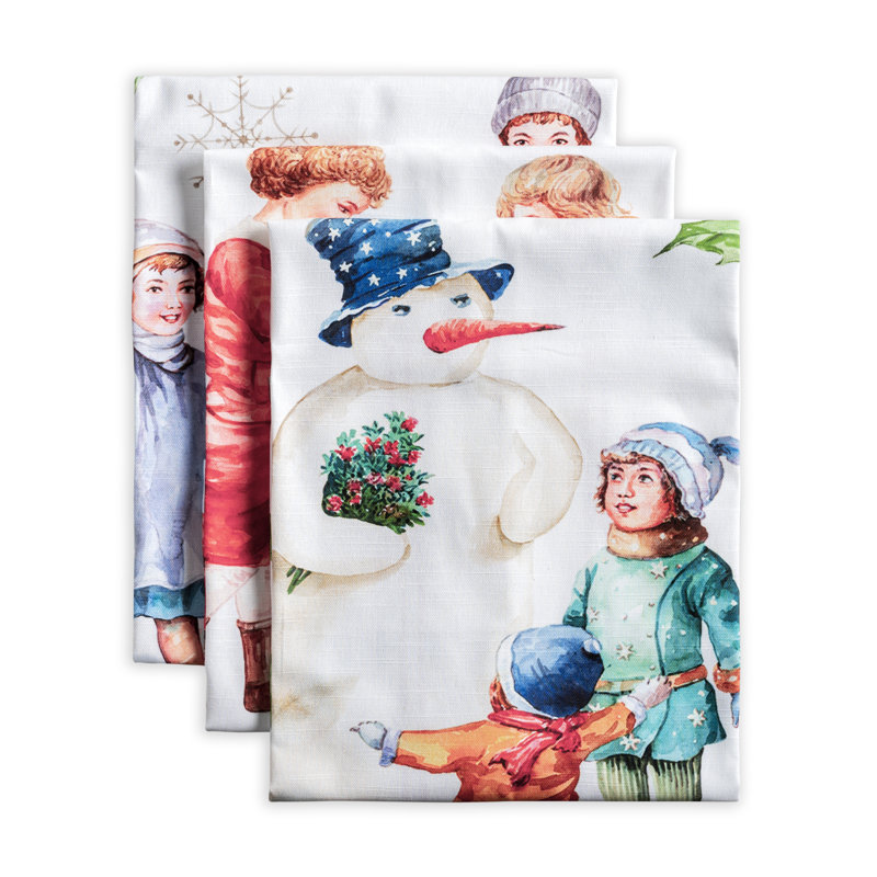 Ensemble de serviettes de cuisine 100% coton 3 - 20 "x 27,5" Maison d'Hermine
