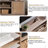 Linets Natural Rattan TV Stand,TV Console Table With Adjustable Shelves For TVs Up 75"-1719503496
