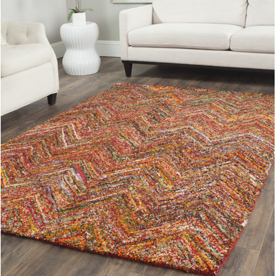 Sonata Chevron Cotton Hand Woven Area Rug