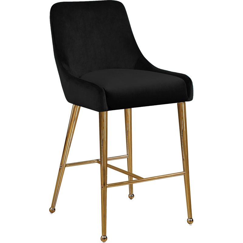 Owen Counter Stools, 28", Black Velvet