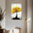 Harnek Abstract Splattered Yellow Tree-108505400