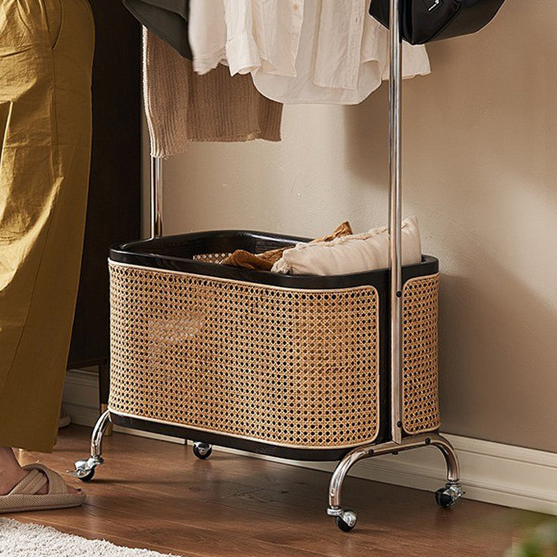 Stainless Steel Coat Rack Baskets Wheels