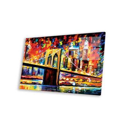 Pont de Brooklyn sur plastique / acrylique par Leonid Afremov, peinture