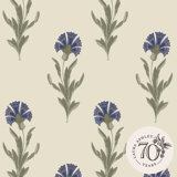 Laura Ashley Dandelion Dusky Seaspray Blue Removable Wallpaper