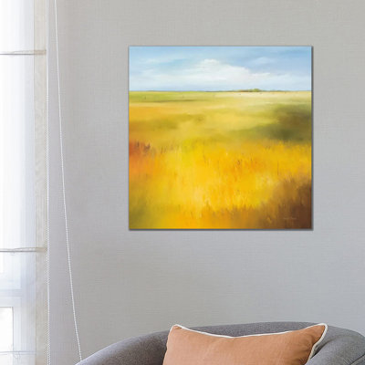Yellow Field I 1 Piece Wrapped Canvas Painting