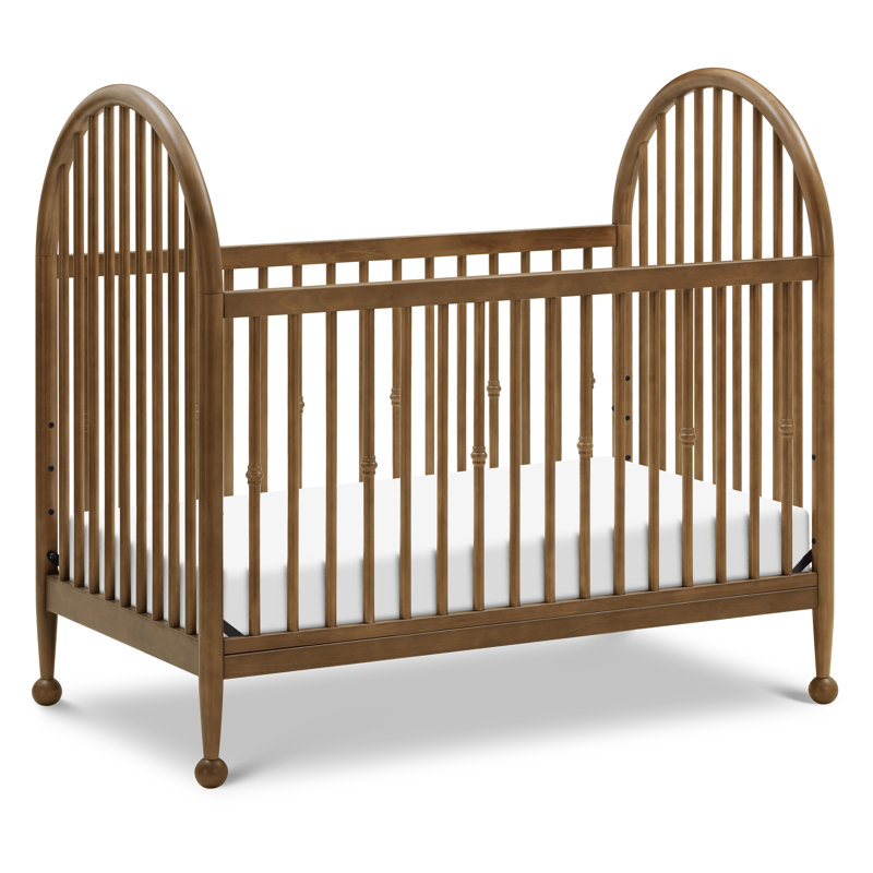 Lit de bébé convertible 3-en-1 Alouette, Noyer naturel
