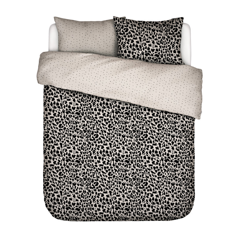 Wild Thing No Pattern Duvet Cover Set with Pillowcases, Black/White, 155 x 220cm Duvet Cover + 1 Pillowcase (80 x 80)