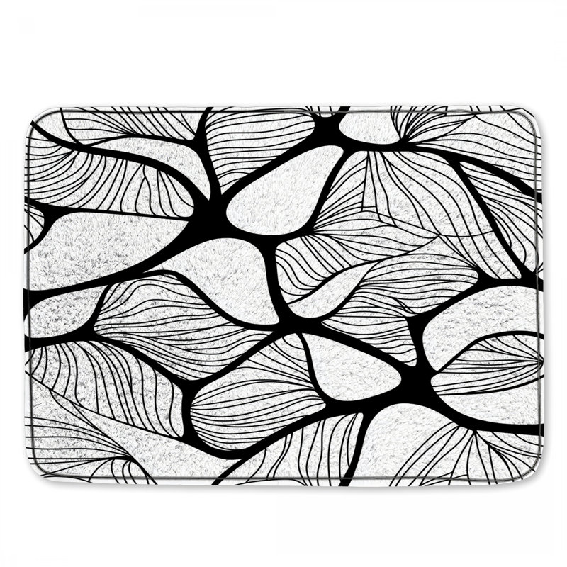 Tapis de bain abstrait, L 34 po x L 21 po