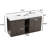 60" Freestanding Double Bathroom Vanity With Integrated Black Quartz Sink, Fluted Wood Cabinet, Soft-Close Storage, In Walnut Brown / Smoked / Light Oak