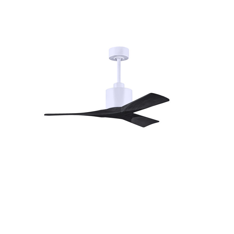 Nan 42" Ceiling Fan In Blades, Matte Black, Matte White