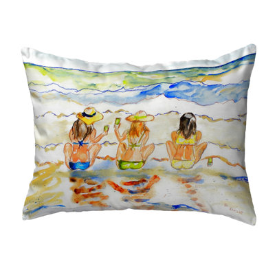 Bottoms Up Outdoor Reversible Throw Pillow
