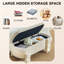 Banc ottoman de rangement en chenille de 124 cm-1556448797