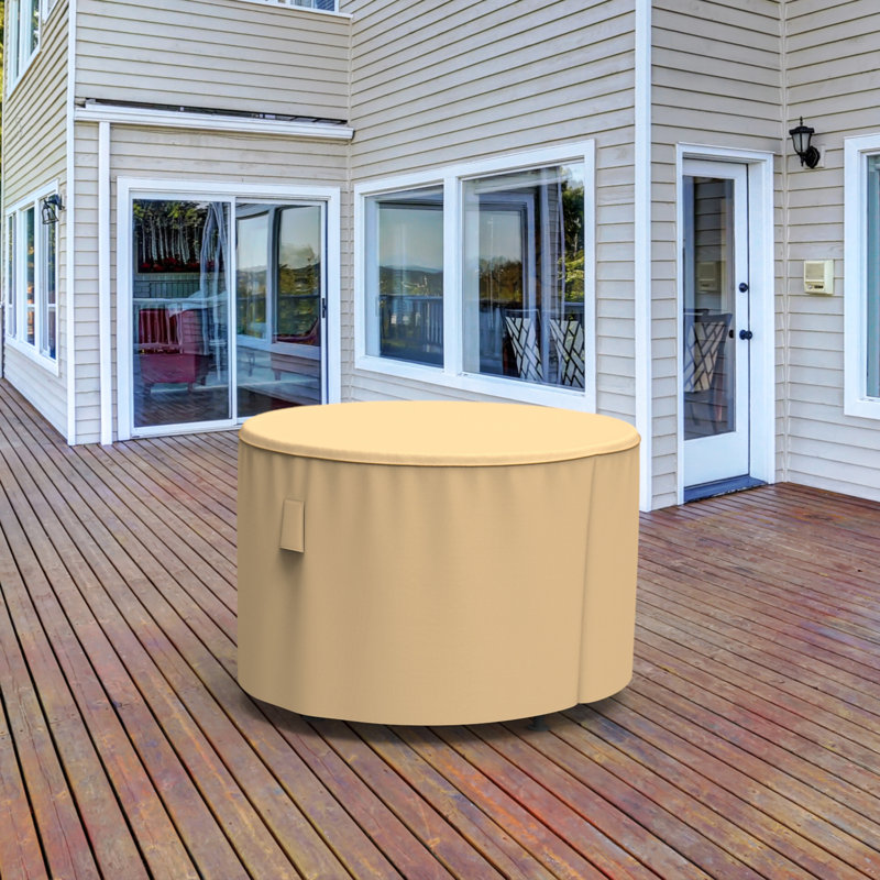 Housse pour table de patio Eduardo, H 42 po x P 50 po, Beige sable