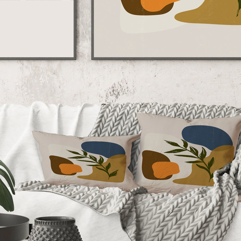 Housse de coussin et insert Botanical Minimalist Shapes, 18" x 18"