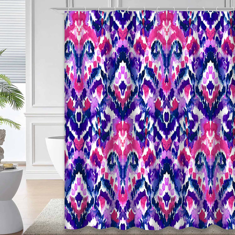 Rideau de douche Ethnique Ikat Shades, L 72 po x l 72 po
