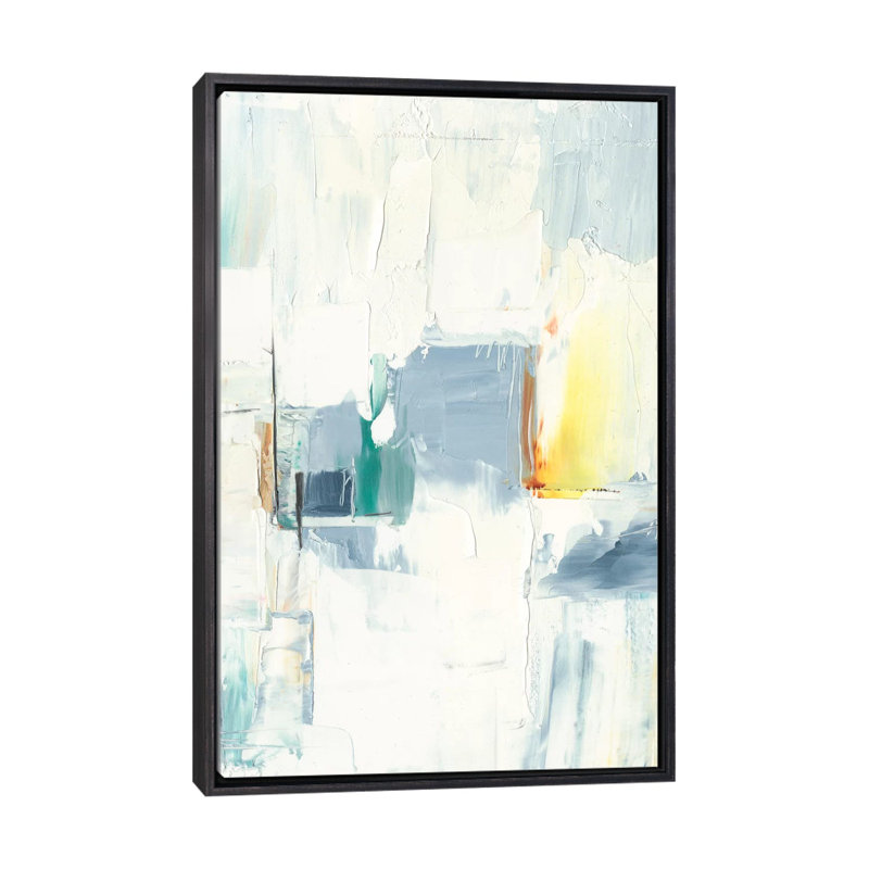 «Rainy City I» par Ethan Harper - reproduction d'art, H 26 po x l 18 po x 1,5 po, Toile avec cadre noir patiné, Pas de tapis