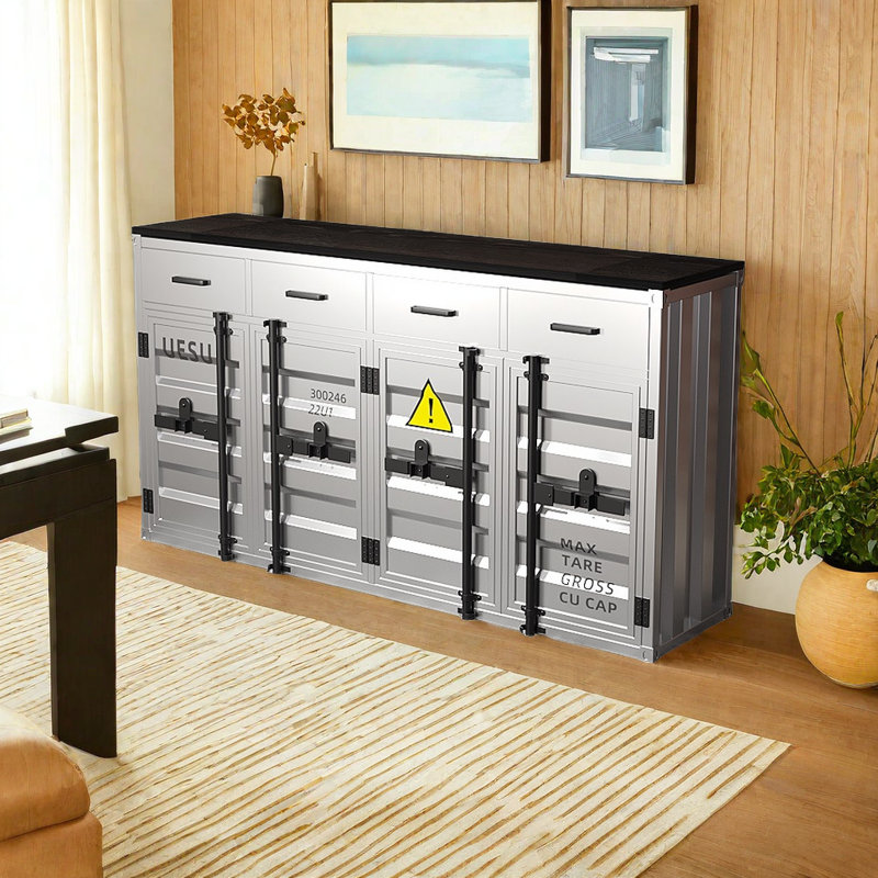 Buffet Jennier 70,86, Argent / noir