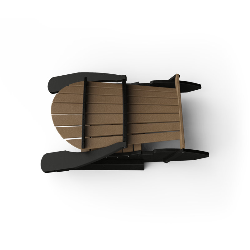 Wisby Foldable Outdoor Adirondack Chair, Weathered Wood/Black