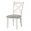 Chaises d'appoint à dossier croisé en chêne blanc 2 pièces Transitional