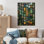 Green Stones Tiles II - tuile abstraite, art mural en métal