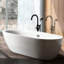 Robinet de baignoire à main avec douche à main - Noir mat, métal, baignoire autoportante avec douche, mode de vie en métal