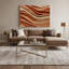 Horizontal Striped Terracotta Beige Brown Canvas Wall Art-361111840