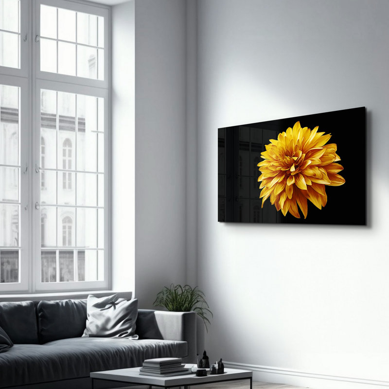 Élégante peinture murale en verre trempé de 13,8 po x 21,7 po | 100% verre trempé, épaisseur: 0,16 pouce | Imprimé UV pour des couleurs éclatantes | Parfait pour la décoration intérieure, le salon et les espaces de bureau