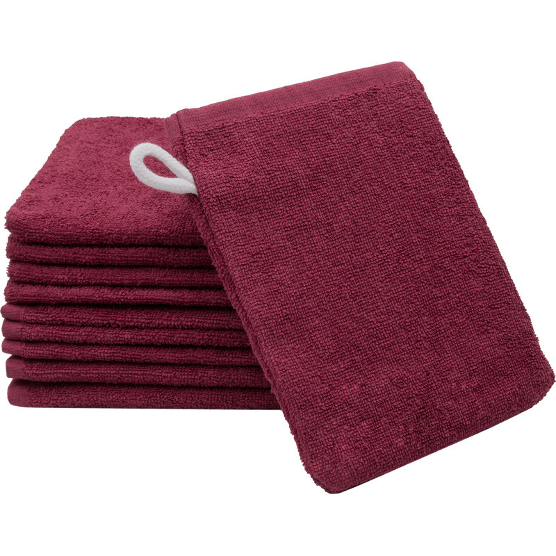 Midweight Washcloth, Bordeaux