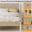 Ensemble de mobilier de chambre à coucher 3 pièces - Structure de lit plateforme en métal avec tête et pied de lit, ensemble de 2 tables de chevet en rotin avec 2 tiroirs, ensemble de lit de ferme moderne avec tables de bout-133065415