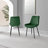 Edzard Industrial Style Wood Effect Dining Table Set with 4 Luxury Velvet Upholstered Dining Chairs-1067361413
