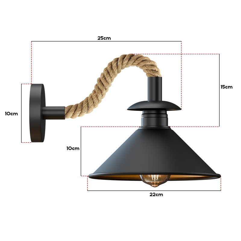 Mairead Wall Sconce, Black Gold Inner, No