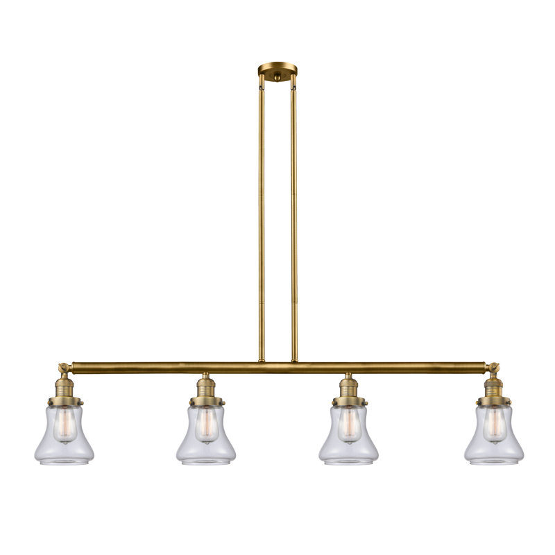 Leibowitz 4 - Light Kitchen Island Pendant, Clear, Polished Chrome