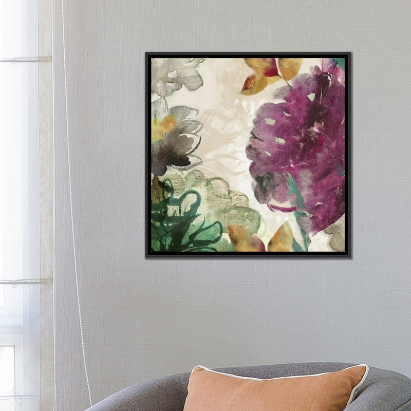 « valentina », reproduction sur toile, H 18 po x l 18 po x P 1,5 po, Toile avec cadre noir, Pas de tapis