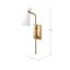 Applique murale 1 lumière Kanajah - blanc mat avec laiton bruni-2138646024