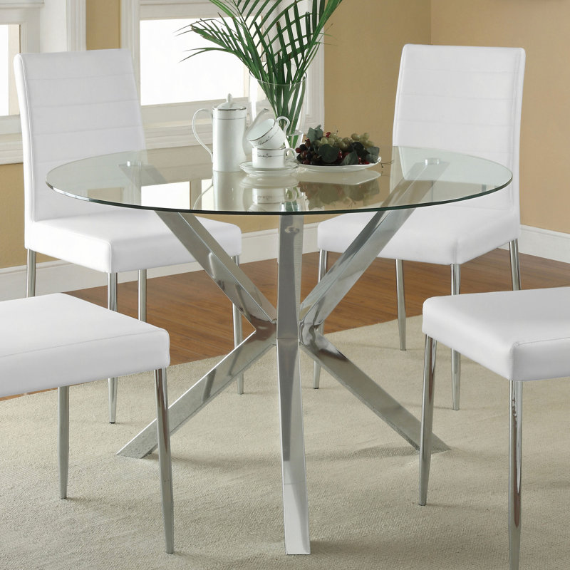 Isolde Chrome 41-inch Dining Table