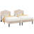 Upholstered Adjustable Headboard Twin Size Bed Set of 2-1141576611