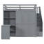 Lit mezzanine avec garde-robe, bureau et tablettes (non inclus)-543677256