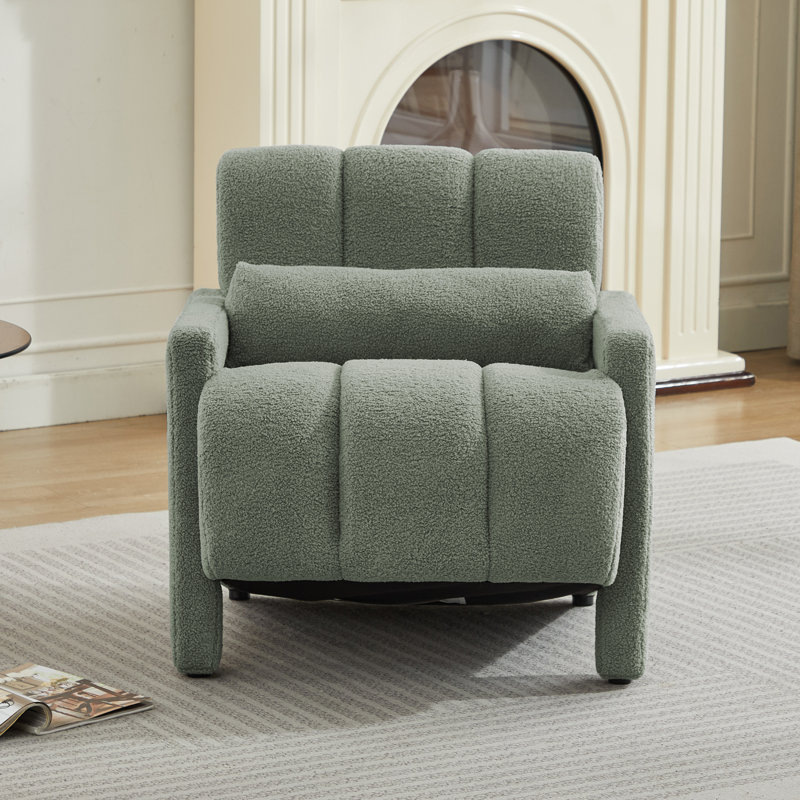 Chaise d'appoint rembourrée avec accoudoirs 28 po Jakeim, Vert