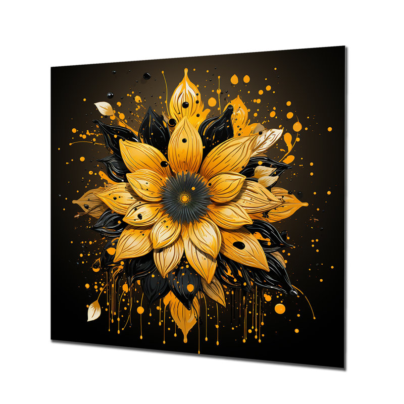 Boho Mandala Flower Tanquility 2 - Boho Mandala, décoration murale en métal, H 29 po x l 29 po