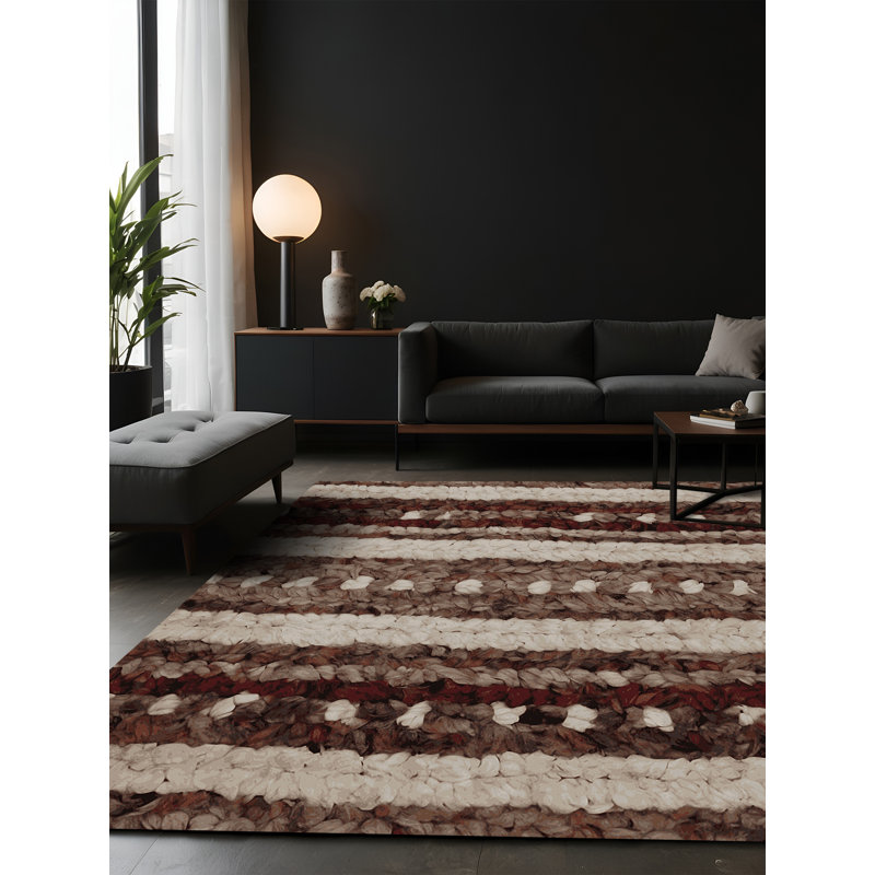 Silky Soft Plush Black Area Rug, Square 7'