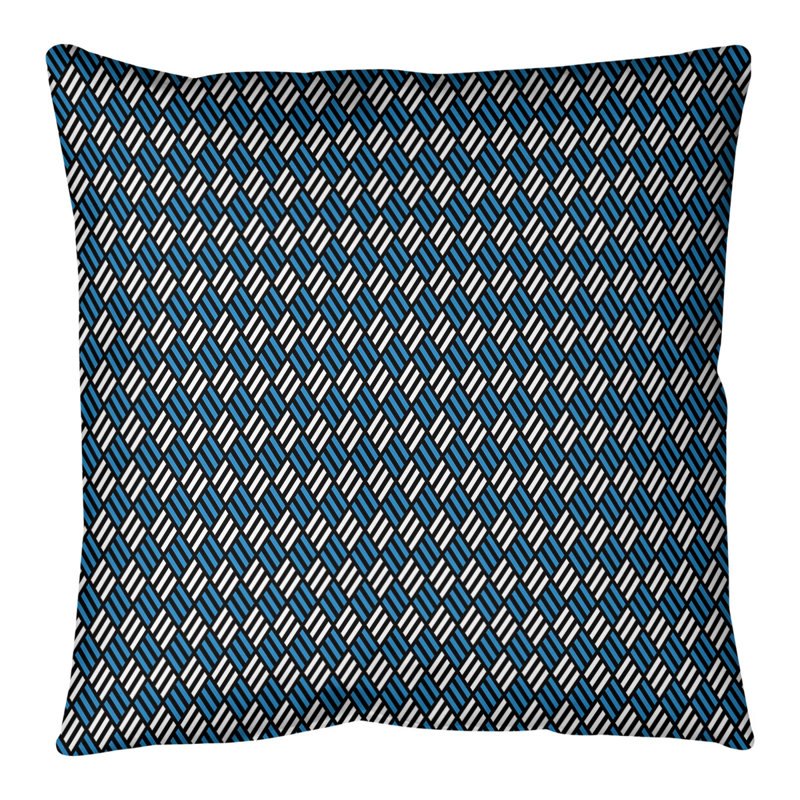 Coussin décoratif en losanges à rayures elizabeth katelyn, H 18 po x l 18 po, Pas de bourre, Taupe mauve / rose