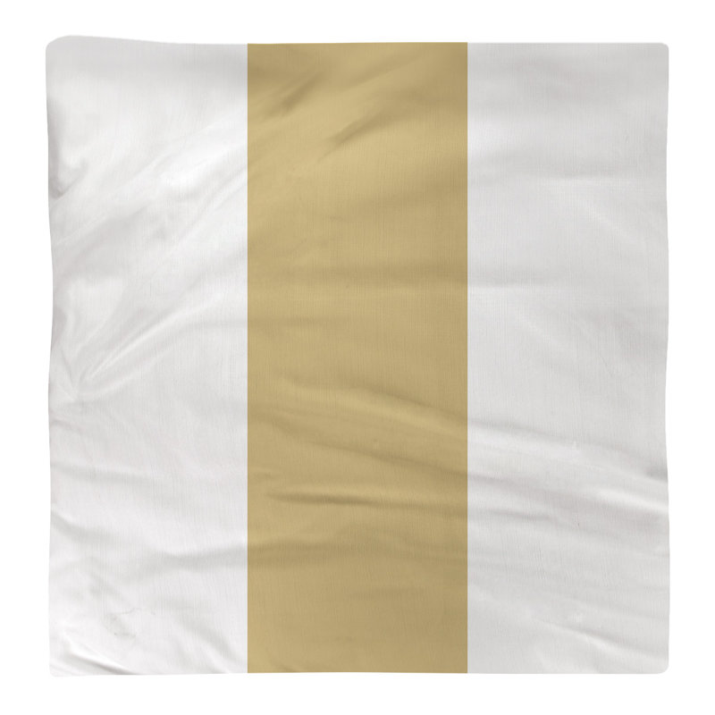 Serviette colorado, Blanc / doré / blanc, H 22" x l 22" x P 0,25", Polyester sergé