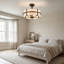 Ventilateur de plafond cylindrique moderne de 20 po avec application lumineuse et ventilateur de plafond à télécommande à 6 vitesses pour la cuisine de chambre à coucher